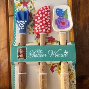 The Pioneer Woman Wooden Baking Tools with Floral Accents